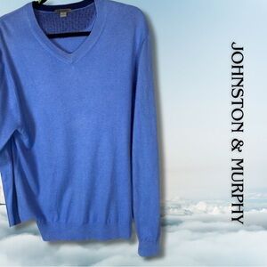 {Johnston & Murphy} SILK BLEND V-Neck Sweater